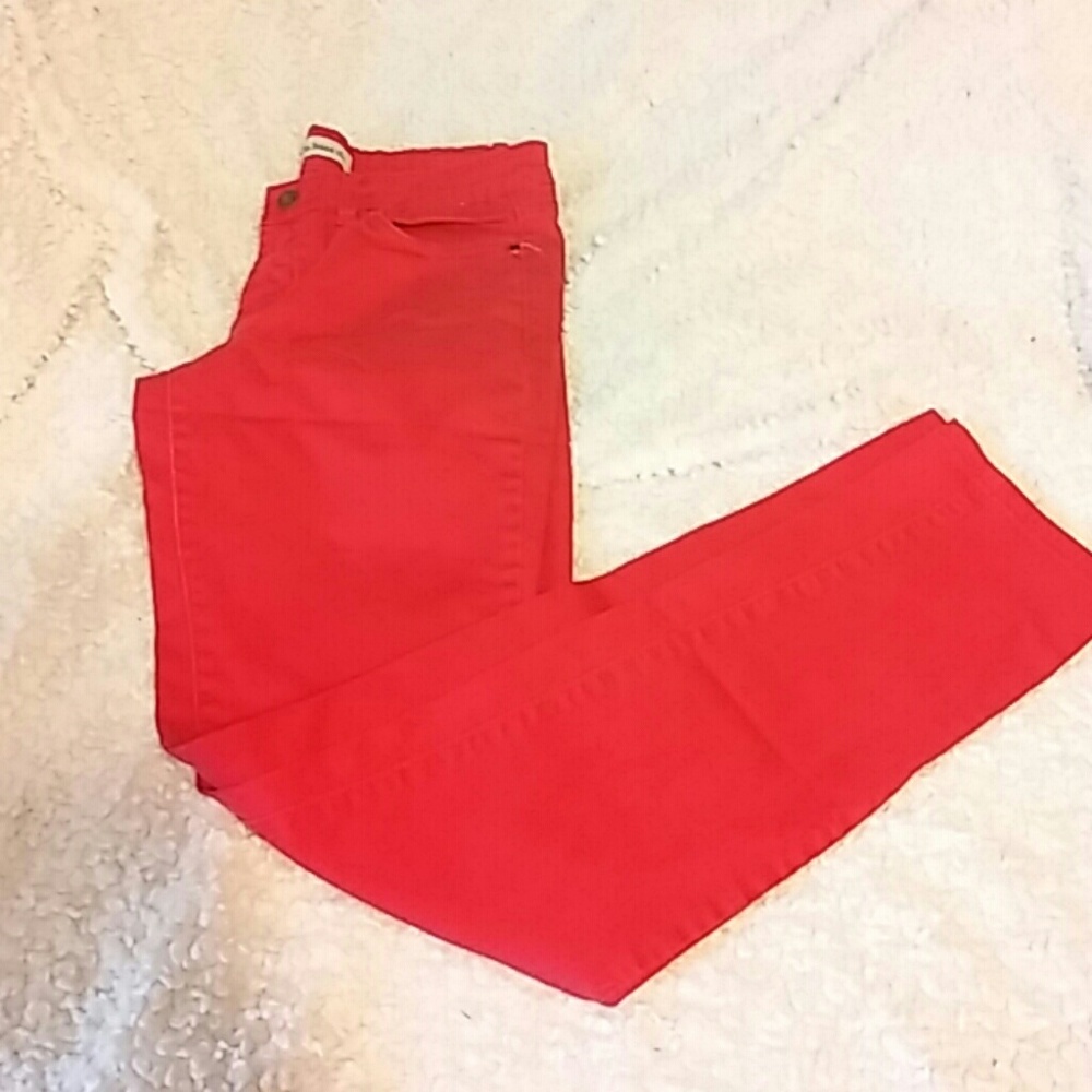 Red skinny jeans!